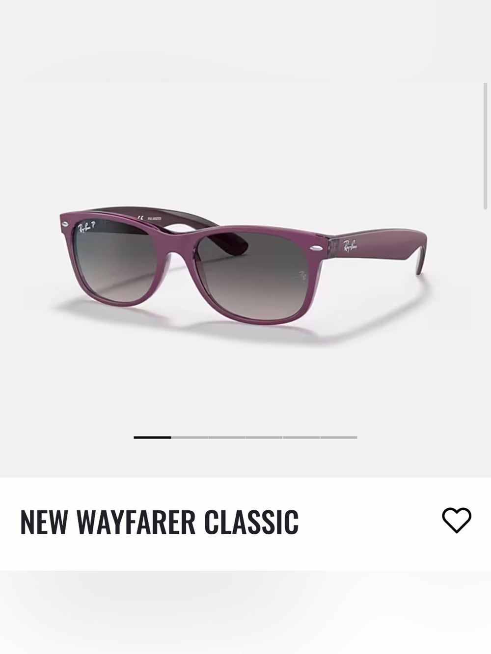 Ray-Ban Purple New Wayfarer Sunglasses